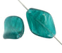 Glass Pressed Bead Twisted Oval 19x13mm