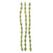 Czech Pressed Glass Seashell Bead Strand 16x8mm Green on Alabaster White 12pc