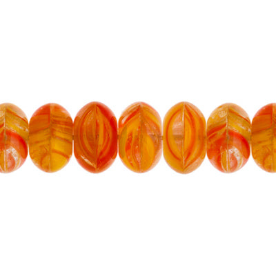 Glass Pressed Beads 8mm Rondelle