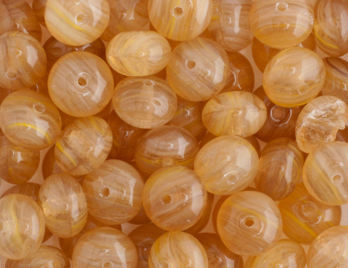 Glass Pressed Beads 8mm Rondelle