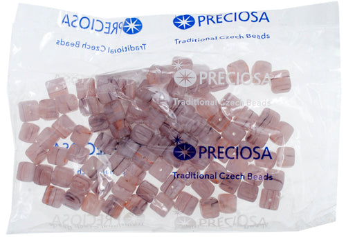Glass Pressed Beads 8x10mm Cubes