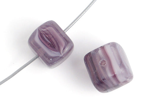 Glass Pressed Beads 8x10mm Cubes