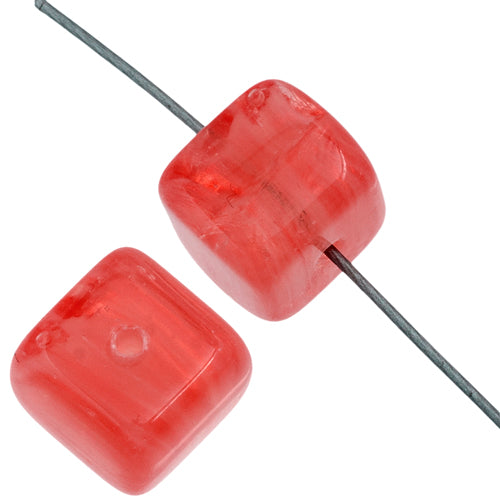 Glass Pressed Beads 8x10mm Cubes