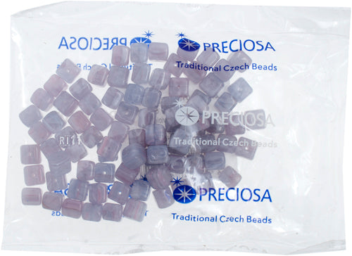 Glass Pressed Beads 8x10mm Cubes