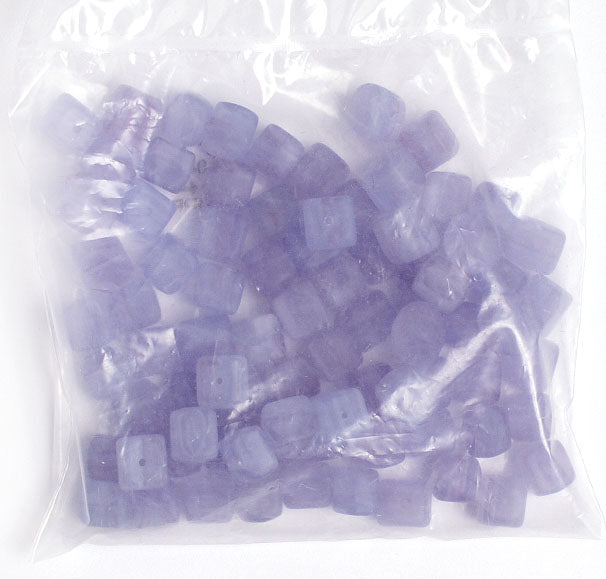 Glass Pressed Beads 8x10mm Cubes