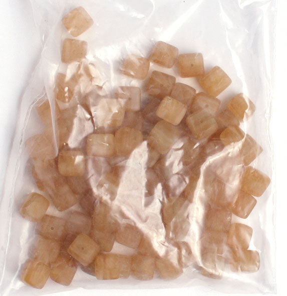 Glass Pressed Beads 8x10mm Cubes