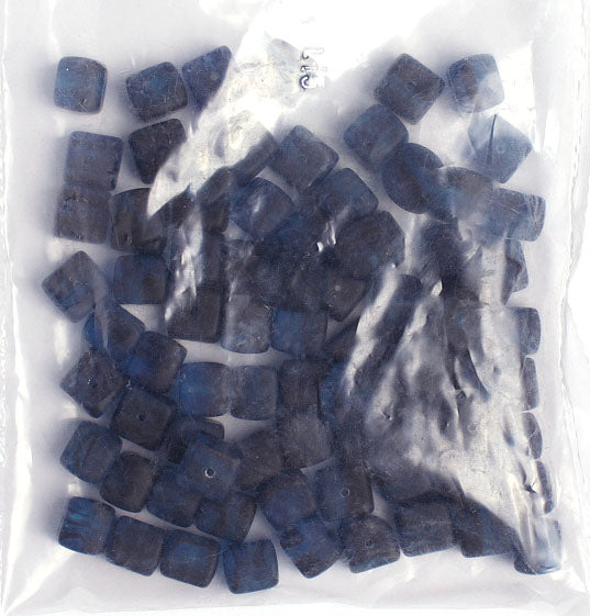 Glass Pressed Beads 8x10mm Cubes