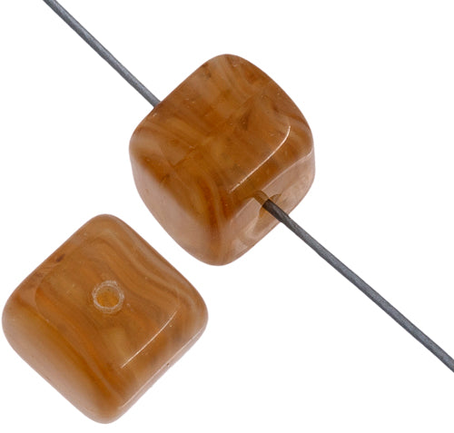 Glass Pressed Beads 8x10mm Cubes