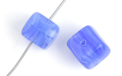 Glass Pressed Beads 8x10mm Cubes