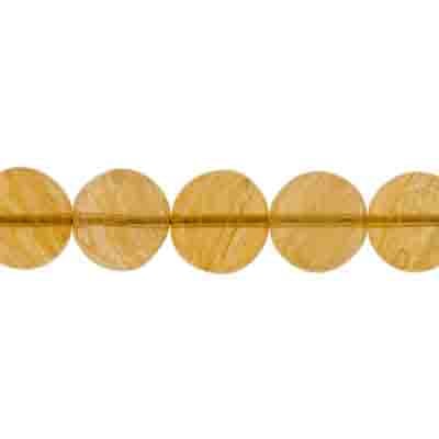 Glass Pressed Beads 8mm Flat Round