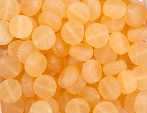 Glass Pressed Beads 8mm Flat Round