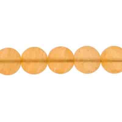 Glass Pressed Beads 8mm Flat Round