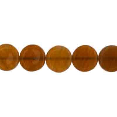 Glass Pressed Beads 8mm Flat Round