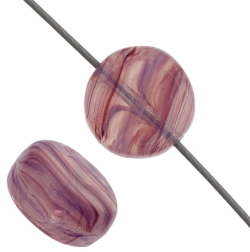 Glass Pressed Beads 8mm Flat Round