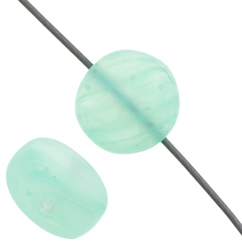 Glass Pressed Beads 8mm Flat Round