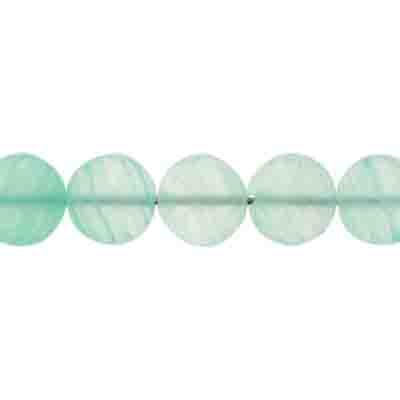 Glass Pressed Beads 8mm Flat Round