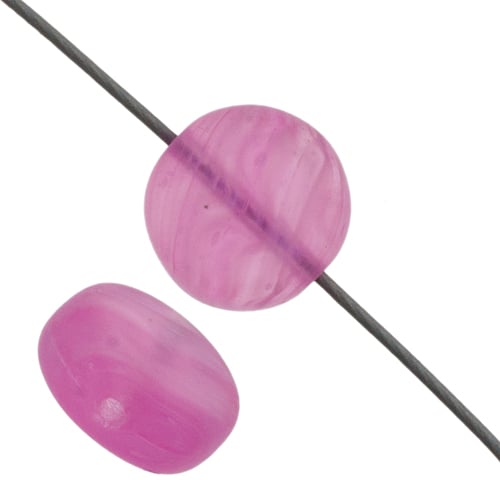 Glass Pressed Beads 8mm Flat Round