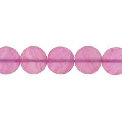 Glass Pressed Beads 8mm Flat Round