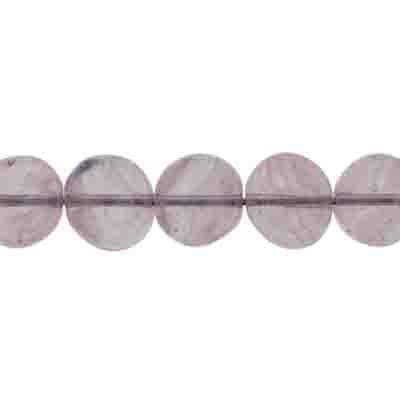 Glass Pressed Beads 8mm Flat Round