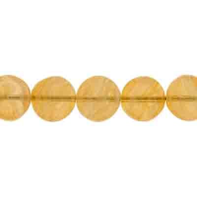 Glass Pressed Beads 8mm Flat Round