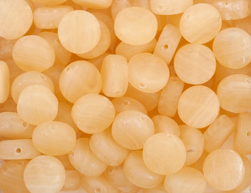 Glass Pressed Beads 8mm Flat Round