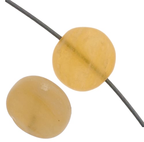 Glass Pressed Beads 8mm Flat Round