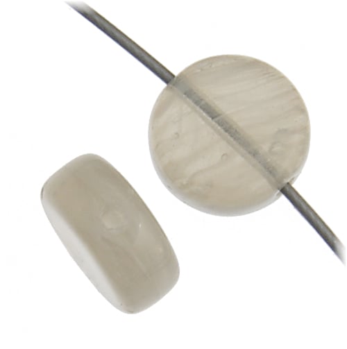 Glass Pressed Beads 8mm Flat Round