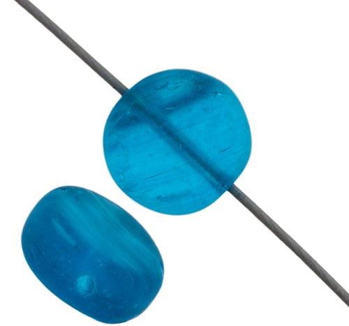 Glass Pressed Beads 8mm Flat Round