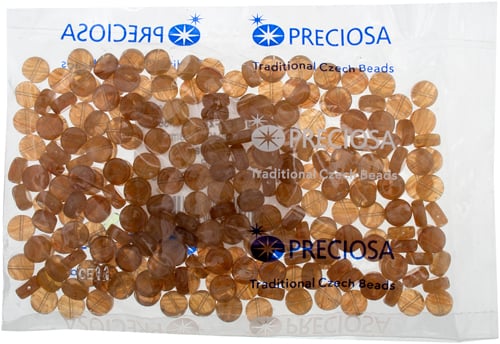 Glass Pressed Beads 8mm Flat Round