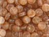 Glass Pressed Beads 8mm Flat Round