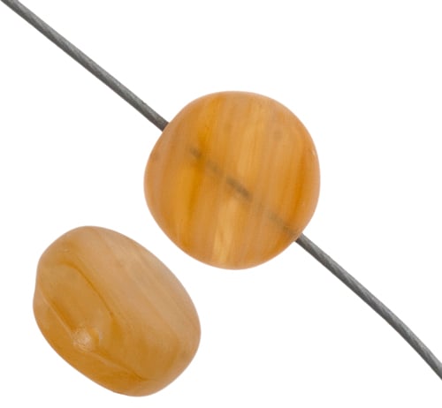 Glass Pressed Beads 8mm Flat Round