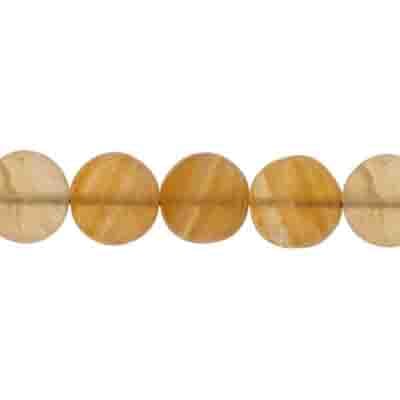 Glass Pressed Beads 8mm Flat Round