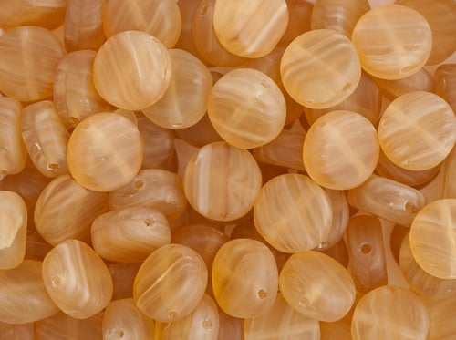 Glass Pressed Beads 8mm Flat Round