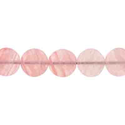 Glass Pressed Beads 8mm Flat Round