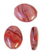 Glass Pressed Beads 12x9mm Flat Oval