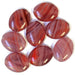 Glass Pressed Beads 12x9mm Flat Oval