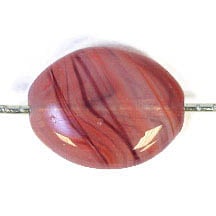 Glass Pressed Beads 12x9mm Flat Oval