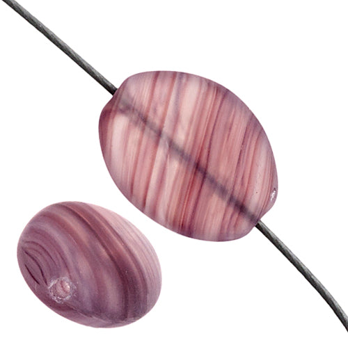 Glass Pressed Beads 12x9mm Flat Oval