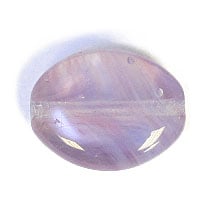 Glass Pressed Beads 12x9mm Flat Oval