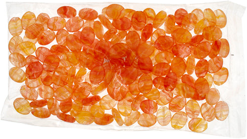 Glass Pressed Beads 12x9mm Flat Oval