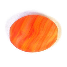 Glass Pressed Beads 12x9mm Flat Oval