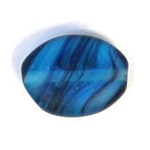 Glass Pressed Beads 12x9mm Flat Oval