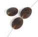 Glass Pressed Beads 12x9mm Flat Oval