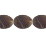 Glass Pressed Beads 12x9mm Flat Oval