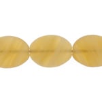 Glass Pressed Beads 12x9mm Flat Oval