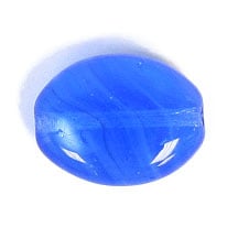 Glass Pressed Beads 12x9mm Flat Oval