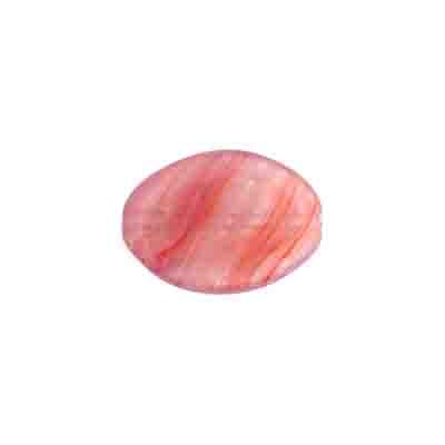 Glass Pressed Beads 16x12mm Flat Oval