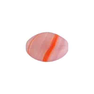 Glass Pressed Beads 16x12mm Flat Oval