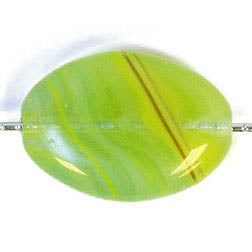 Glass Pressed Beads 16x12mm Flat Oval