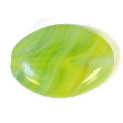 Glass Pressed Beads 16x12mm Flat Oval 